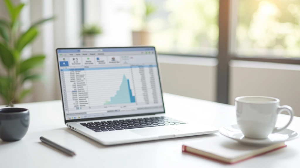 Birou modern cu instrumente de gestionare a cheltuielilor și buget personal