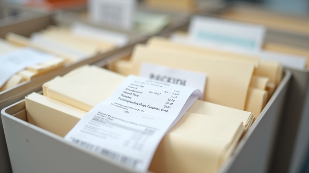 Bonuri și chitanțe organizate în dosare