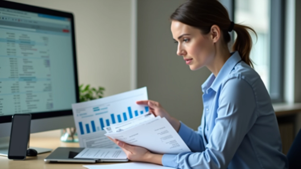 Persoană care analizează cheltuielile pe o foaie de calcul